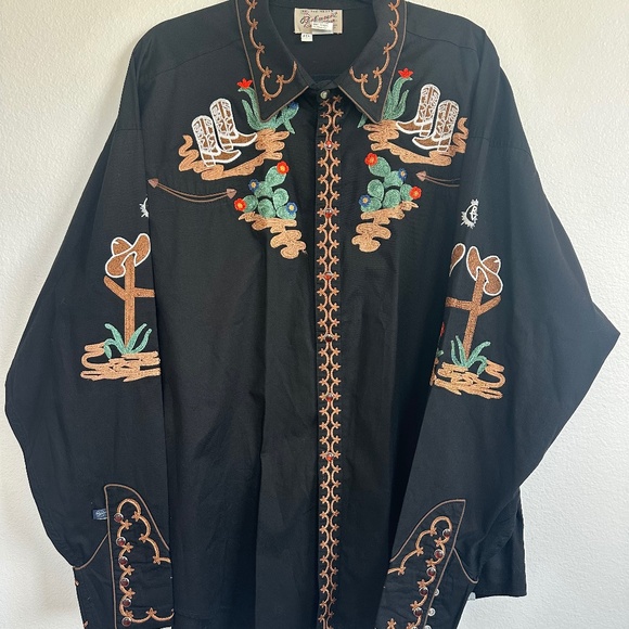 Rockmount Ranch Wear Other - Men's Vintage Western Shirt Collection: Rockmount Boots and Cactus Black